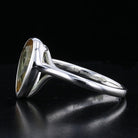 Sterling Silver Bezel VooDooStone Pear Shape Ring - David's Antiques & Jewelry
