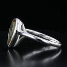 Sterling Silver Bezel VooDooStone Pear Shape Ring - David's Antiques & Jewelry