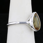 Sterling Silver Bezel VooDooStone Pear Shape Ring - David's Antiques & Jewelry