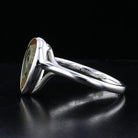 Sterling Silver Bezel VooDooStone Pear Shape Ring - David's Antiques & Jewelry