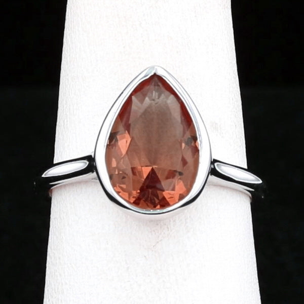 Sterling Silver Bezel VooDooStone Pear Shape Ring - David's Antiques & Jewelry