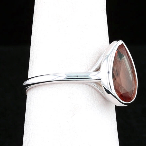 Sterling Silver Bezel VooDooStone Pear Shape Ring - David's Antiques & Jewelry