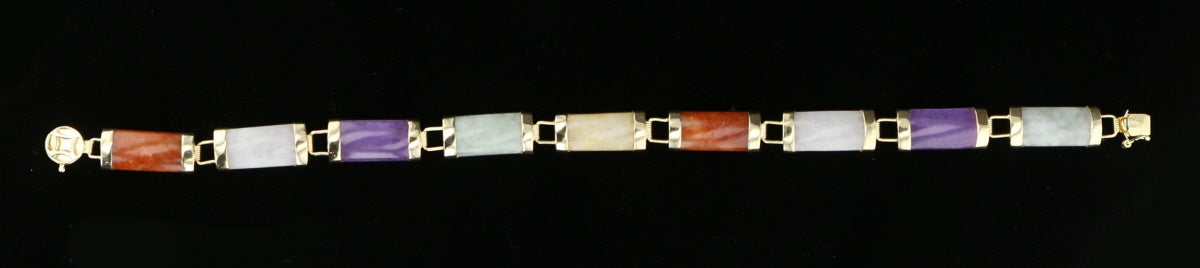 Multi Color Jade Bracelet