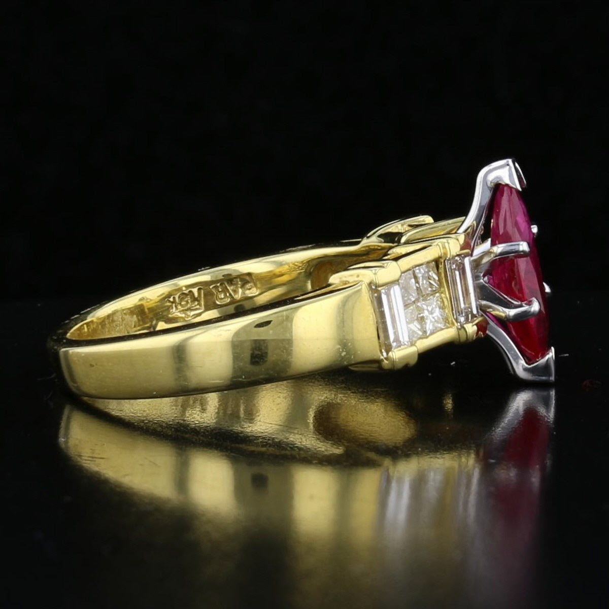 Marquise Ruby Diamond Ring