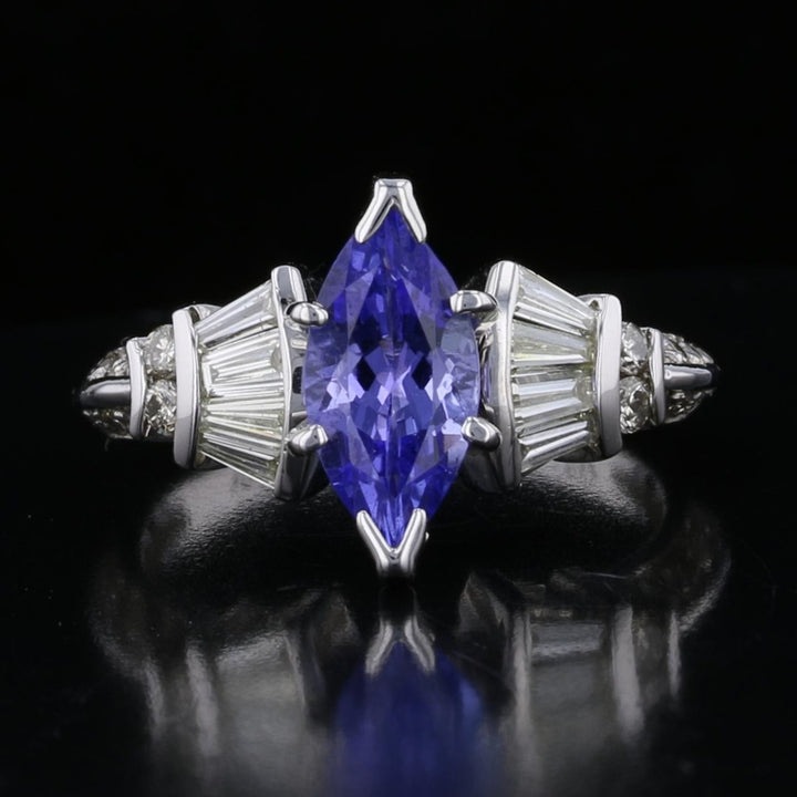 Tanzanite Diamond Ring sz 5   894440