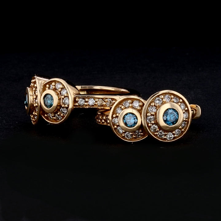Blue Diamond Earrings