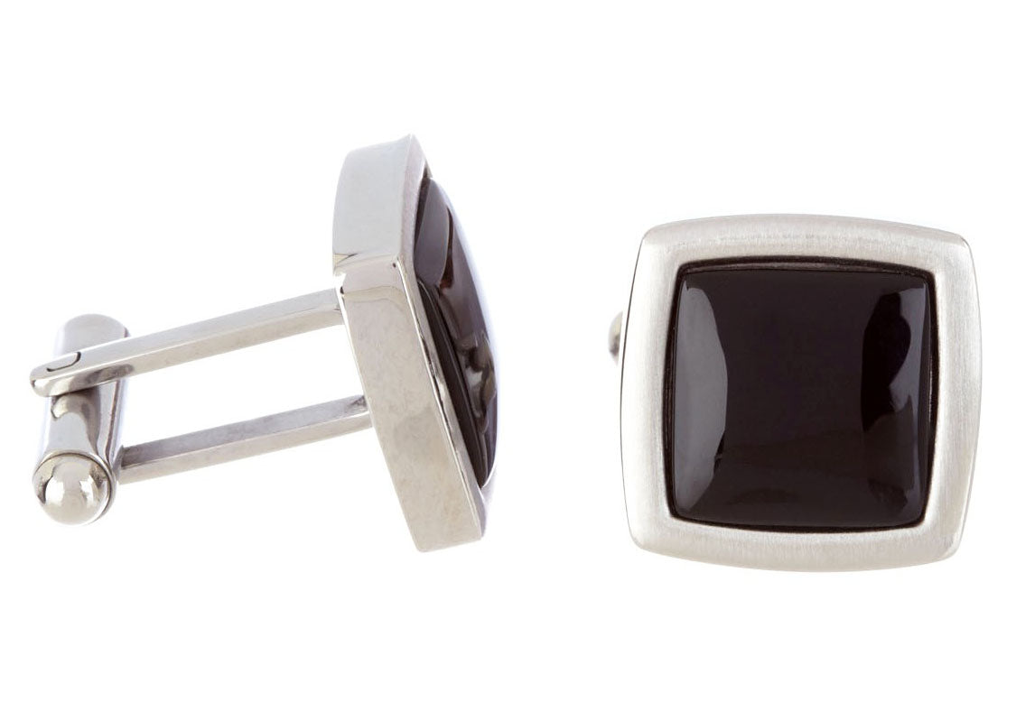 Soft Square Onyx Cufflinks