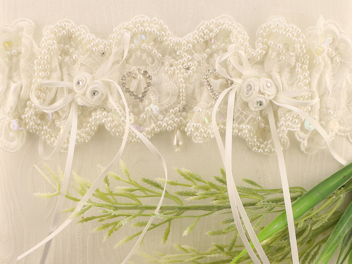 Elegant Guipure Crochet Lace Garter | Handmade