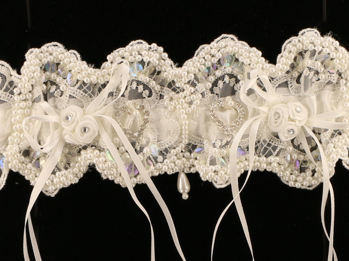 Elegant Guipure Crochet Lace Garter | Handmade