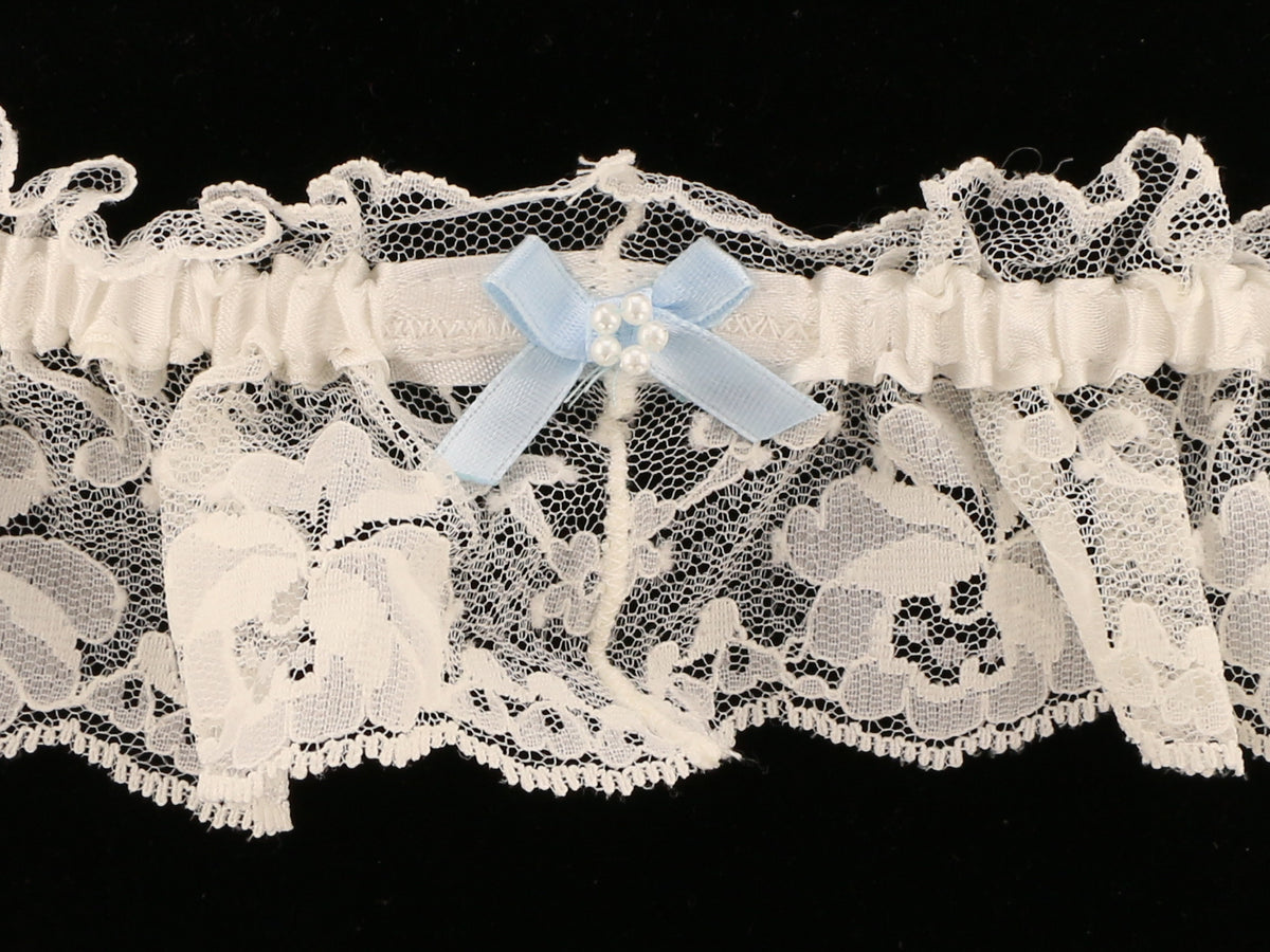Elegant White Guipure Crochet Lace Garter | Handmade
