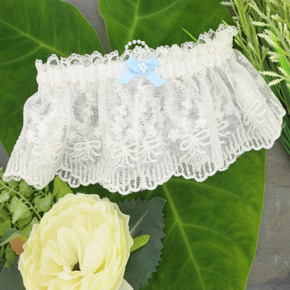 Elevate Your Special Day with our Stunning Embroidered Tulle Lace Bridal Garter