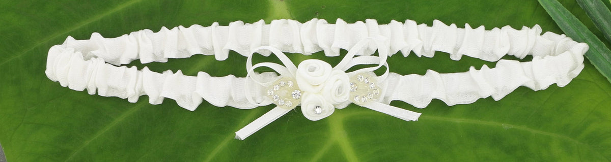 Elevate Your Special Day with our Stunning Embroidered Tulle Lace Bridal Garter