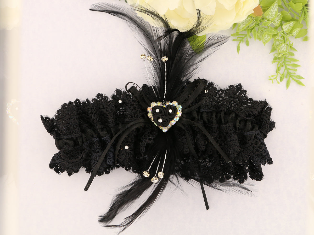 Fab Sexy Black Guipure Lace Garter