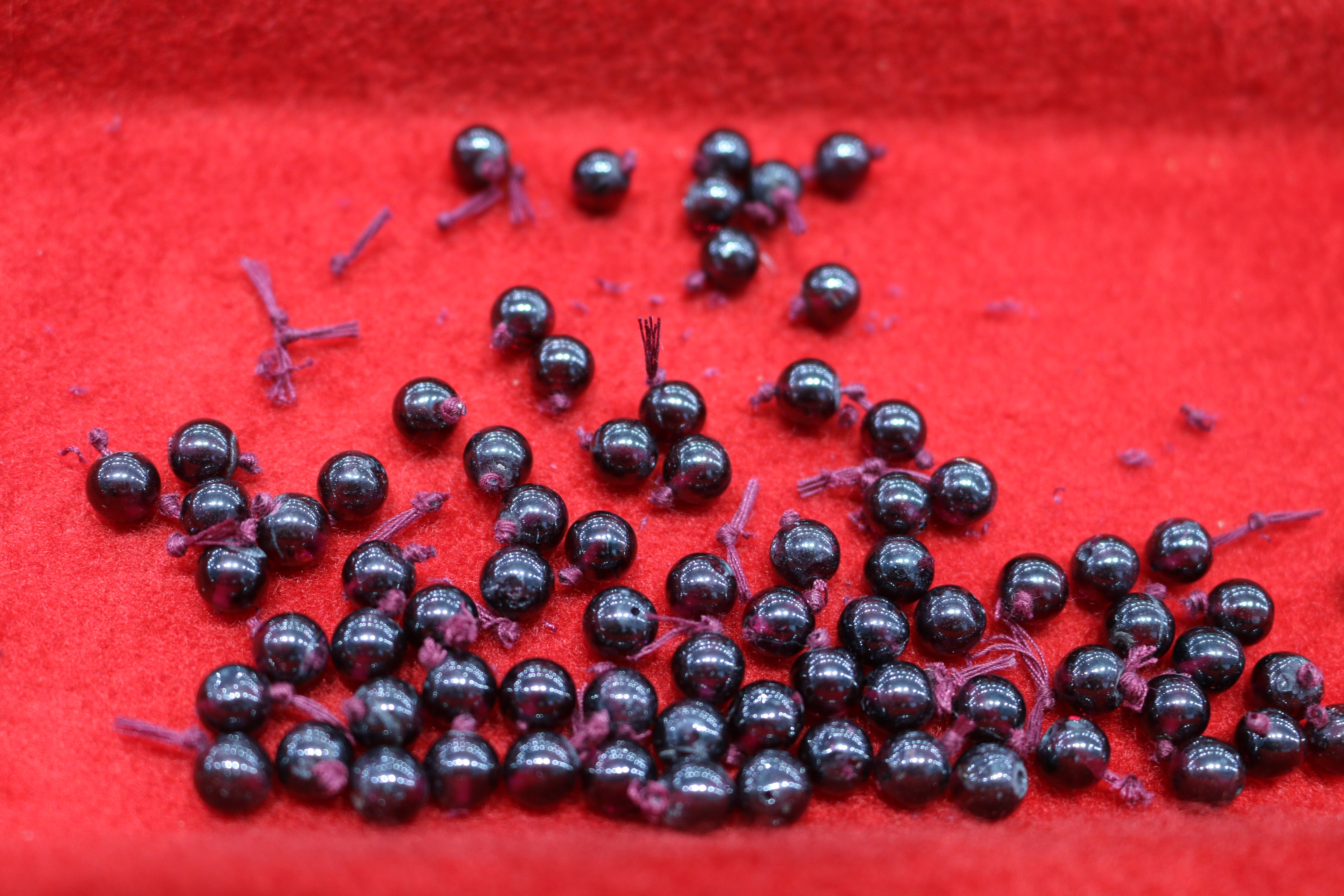 Antique Gutta Percha & Whitby Jet Cameo, French Jet Beads Necklace - David's Antiques & Jewelry