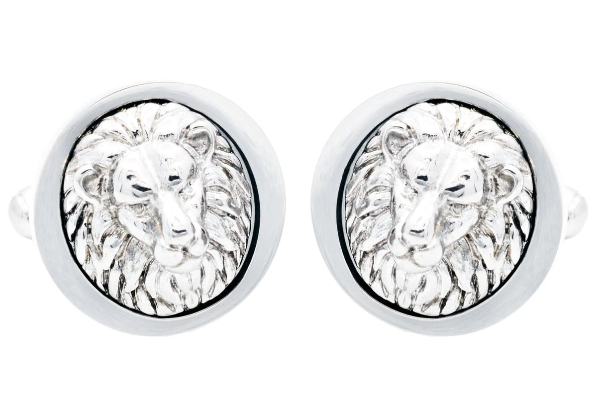 Silver Lion Cufflinks