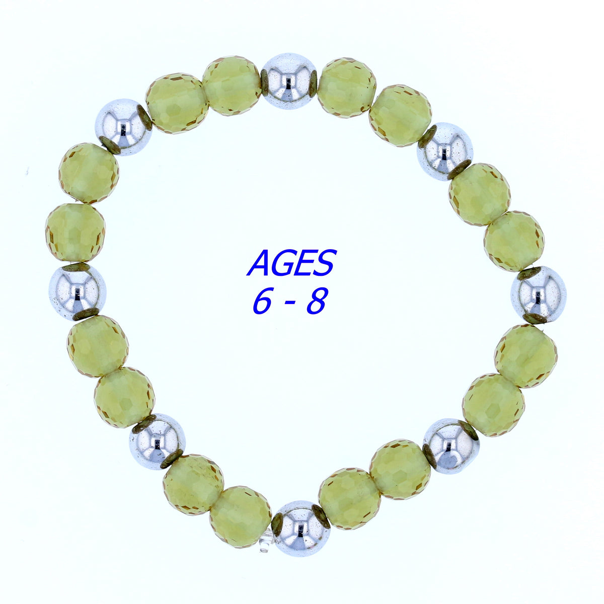 VooDooStone and Hematite Bead Bracelet for Kids (Ages 6-8)