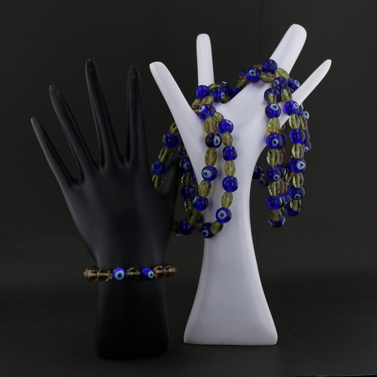 VooDooStone & Evil Eye Glass Bead Bracelet