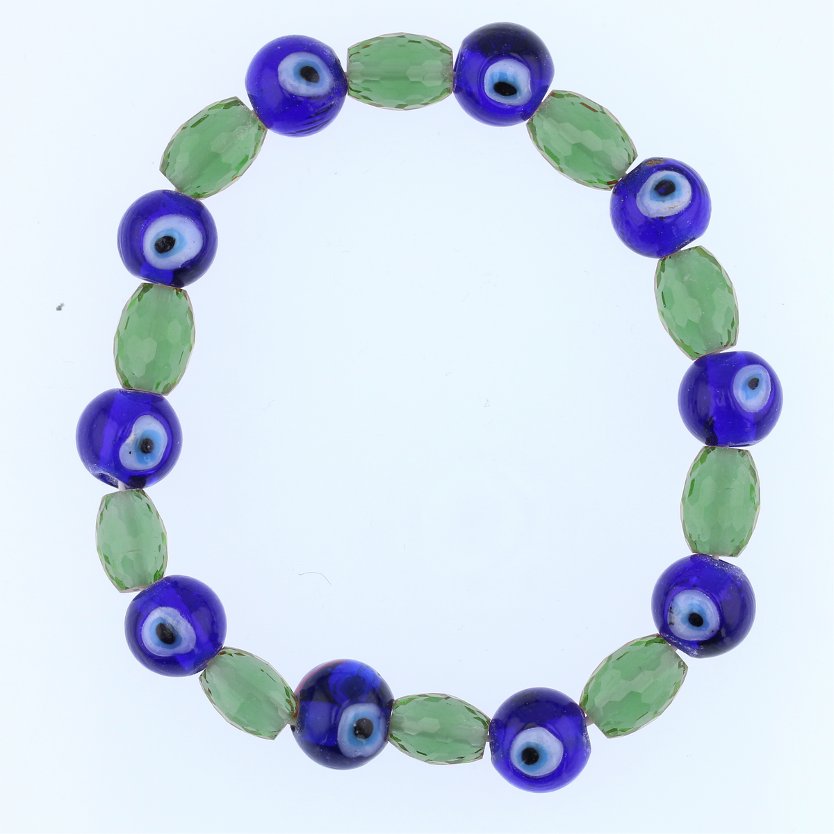 VooDooStone & Evil Eye Glass Bead Bracelet