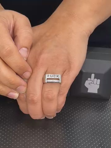 Sterling Silver Mood Spinner Ring – “F*ck It / Me / Everything / Off / You”