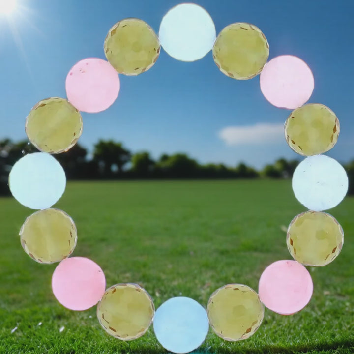 Cotton Candy Aquamarine VooDoostone Bracelet for Kids (Ages 3-5)