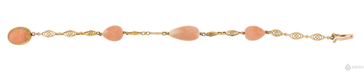 Angel Skin Coral Gold Bracelet