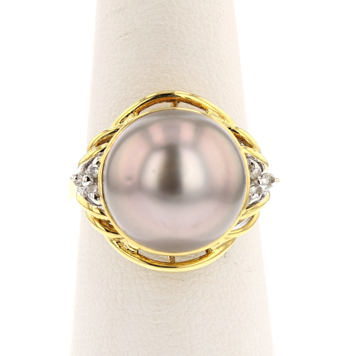 18Kt Large Tahitian Pearl Ring