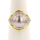 18Kt Large Tahitian Pearl Ring - David's Antiques & Jewelry