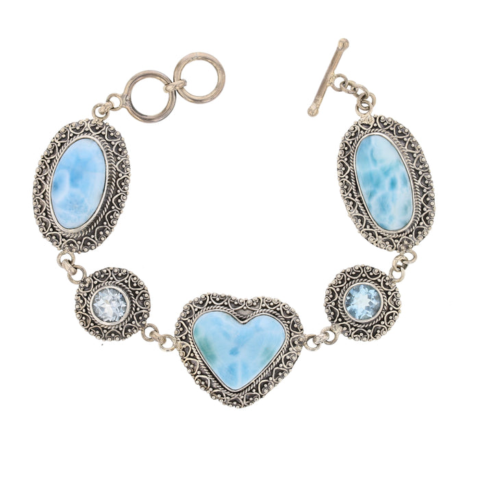 Larimar Heart Bracelet