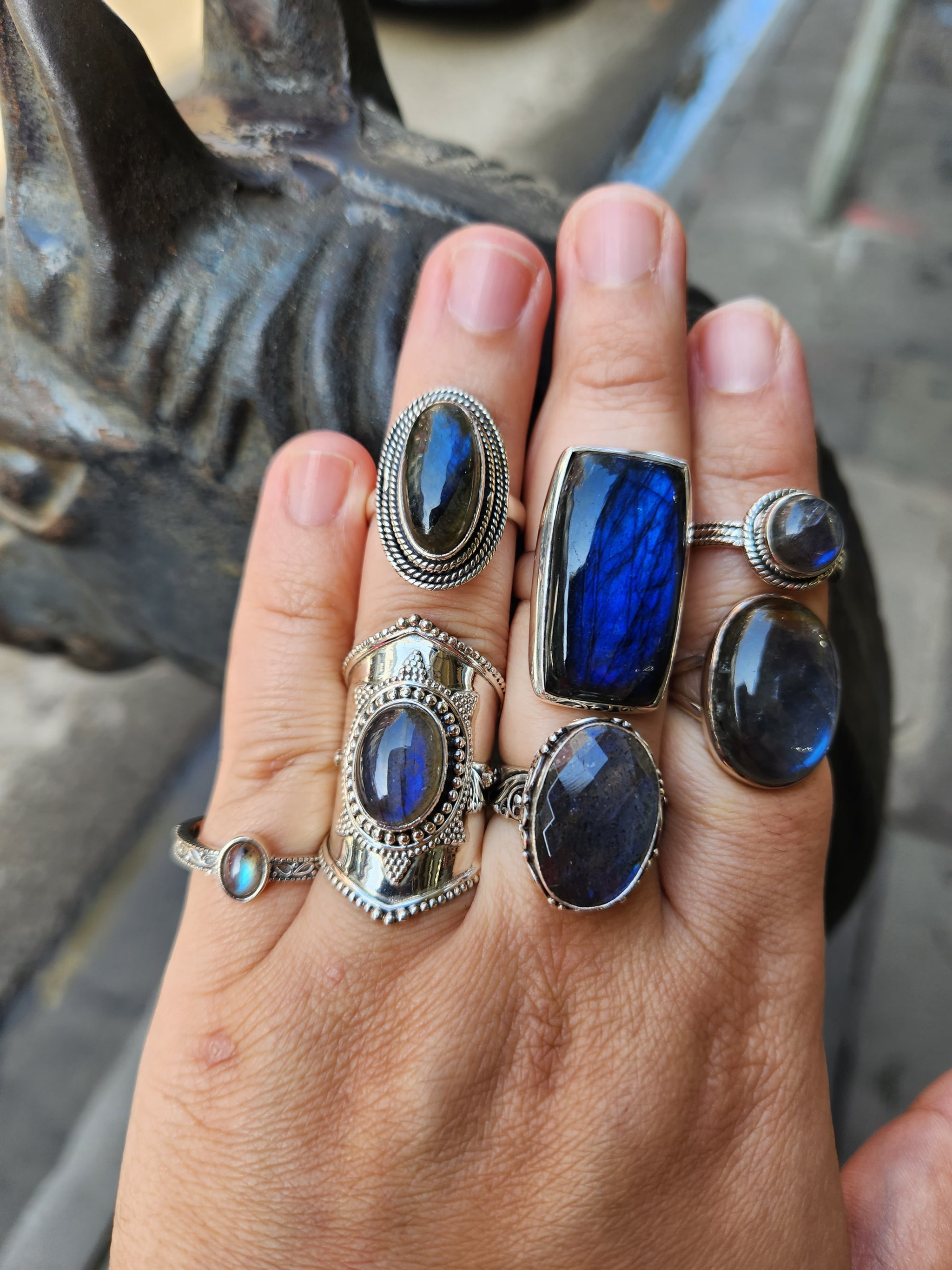 Labradorite Rings Silver