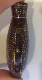 Chinese Lac Burgaute Snuff Bottle – Mother of Pearl Mosaic - David's Antiques & Jewelry