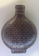 Chinese Lac Burgaute Snuff Bottle – Mother of Pearl Mosaic - David's Antiques & Jewelry