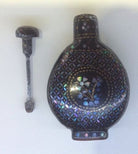 Chinese Lac Burgaute Snuff Bottle – Mother of Pearl Floral Designs - David's Antiques & Jewelry
