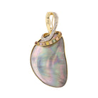 Vintage Blister Pearl, Tourmaline & Diamond Pendant - David's Antiques & Jewelry