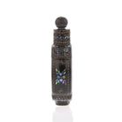 Chinese Lac Burgaute Snuff Bottle – Mother of Pearl Inlay with Horn Top - David's Antiques & Jewelry