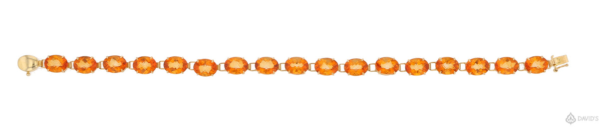 Intense Orange Spessartite Mandarin Garnet Bracelet
