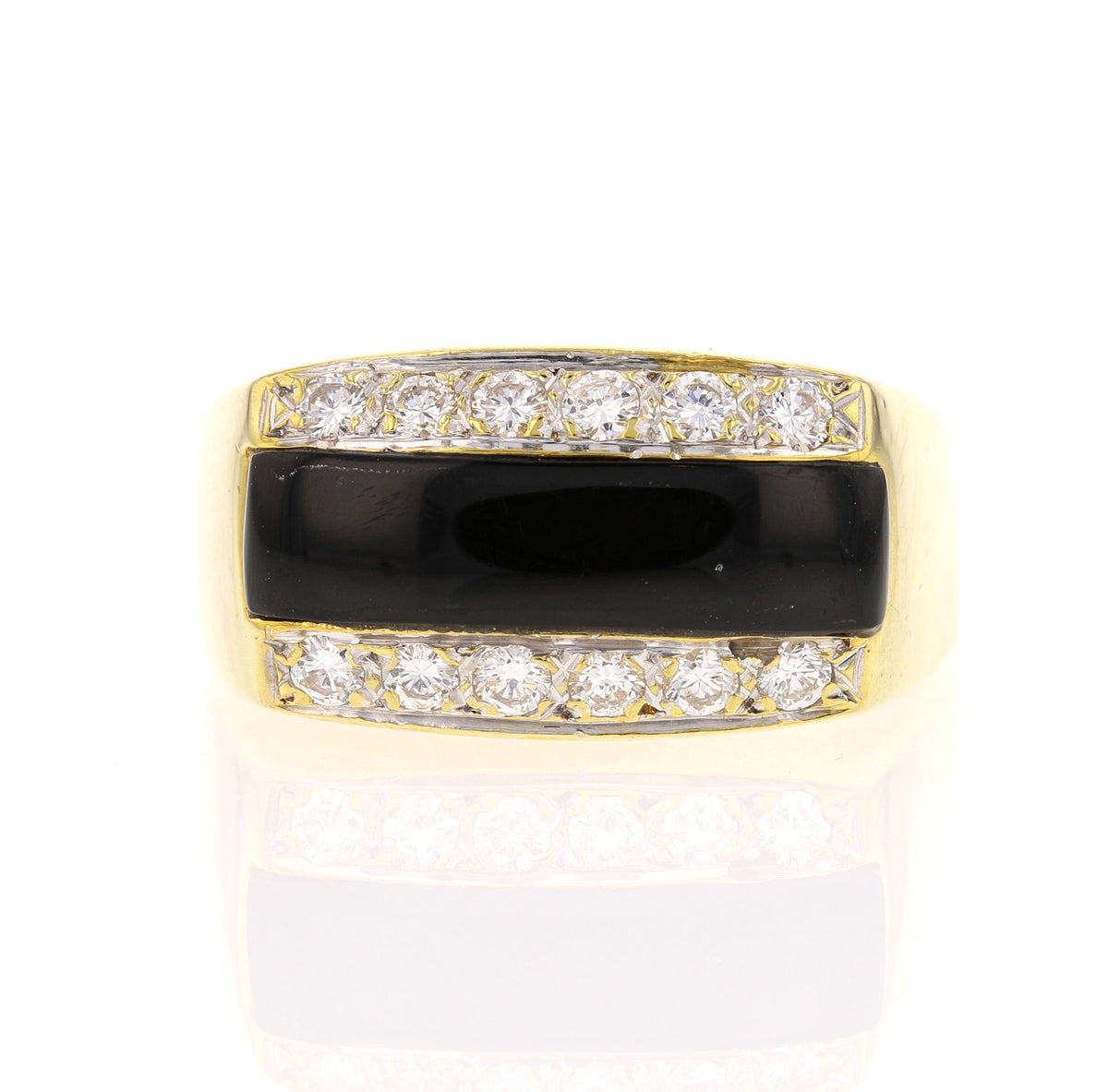 Onyx & Diamond Ring