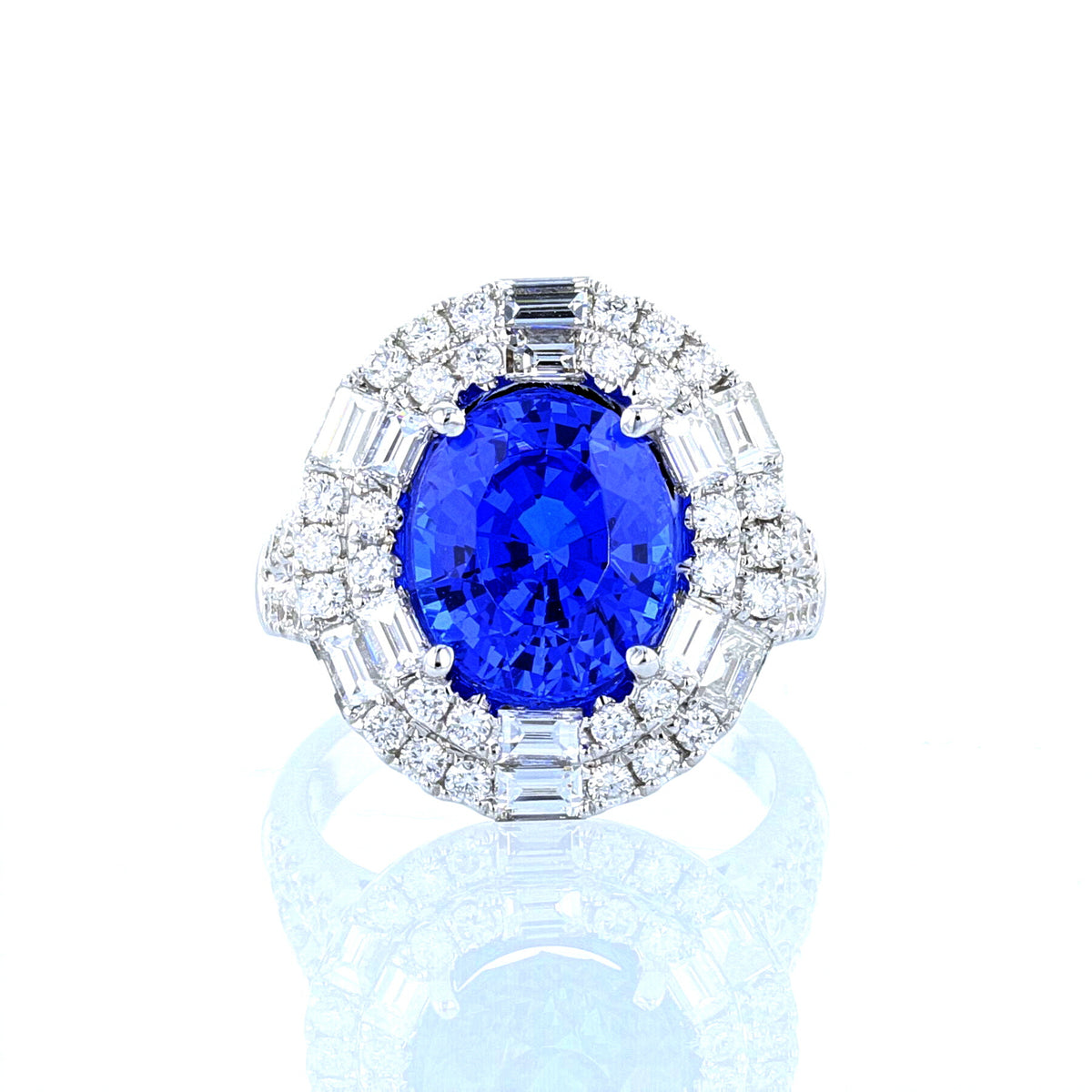 Lab Grown Spinel and Diamond Ring