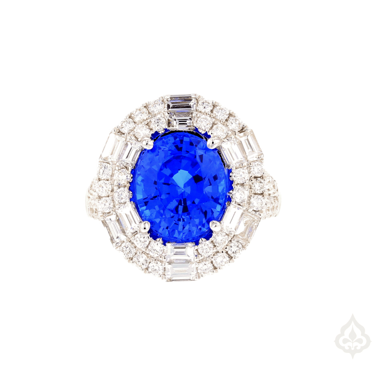 Lab Grown Spinel and Diamond Ring