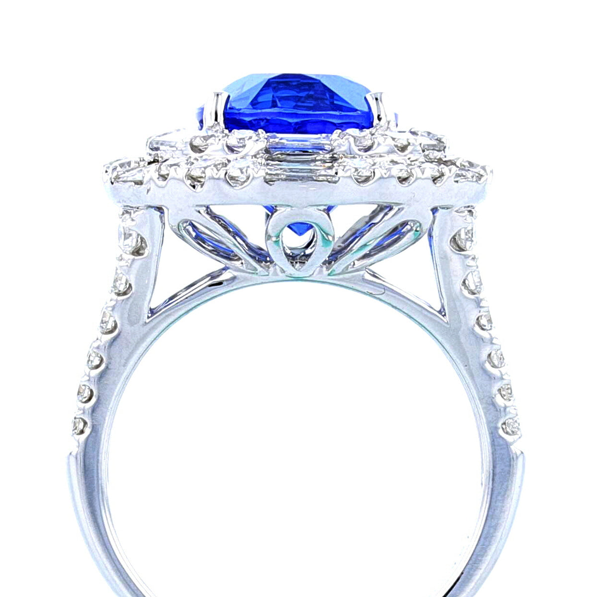 Lab Grown Spinel and Diamond Ring