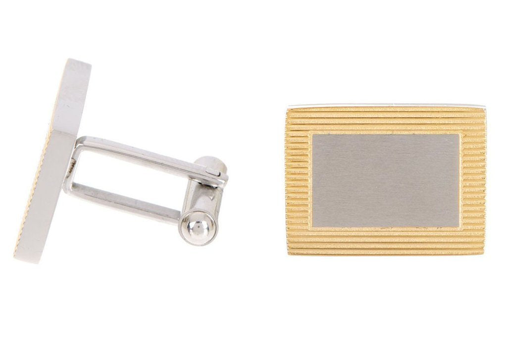Gold Plated Frame Cuff Links