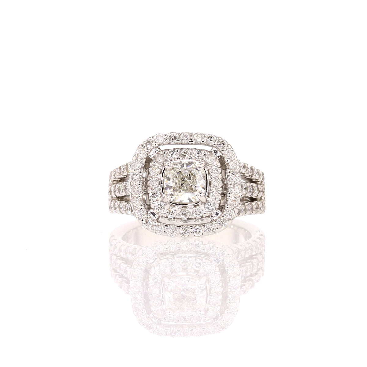 Diamond Cushion Ring in GIA Graded