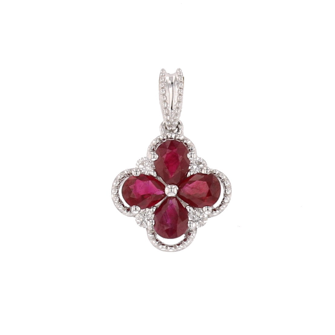 Elegant Ruby & Diamond Pendant