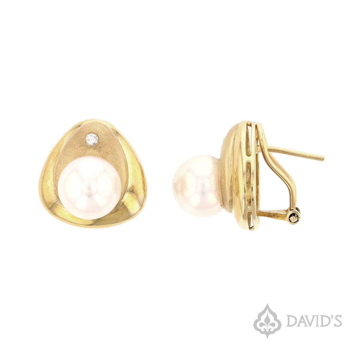 Pearl  & Diamond   Earrings