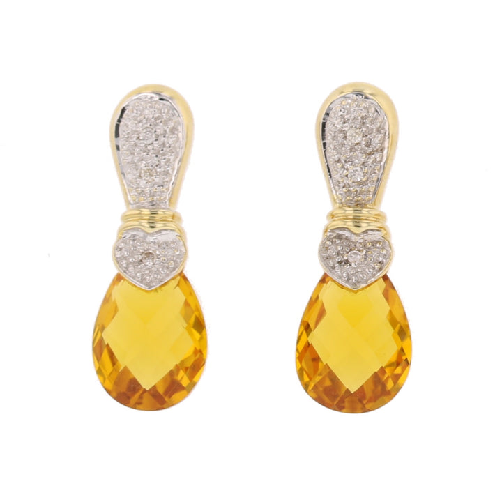 Citrine  & Diamond Earrings