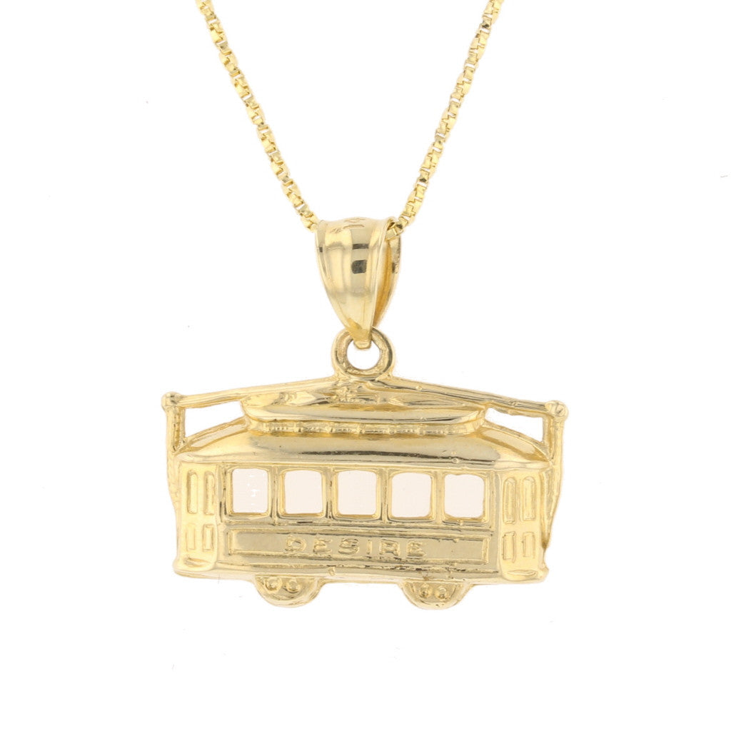 Big 14K Gold Street Cart Pendant - David's Antiques & Jewelry