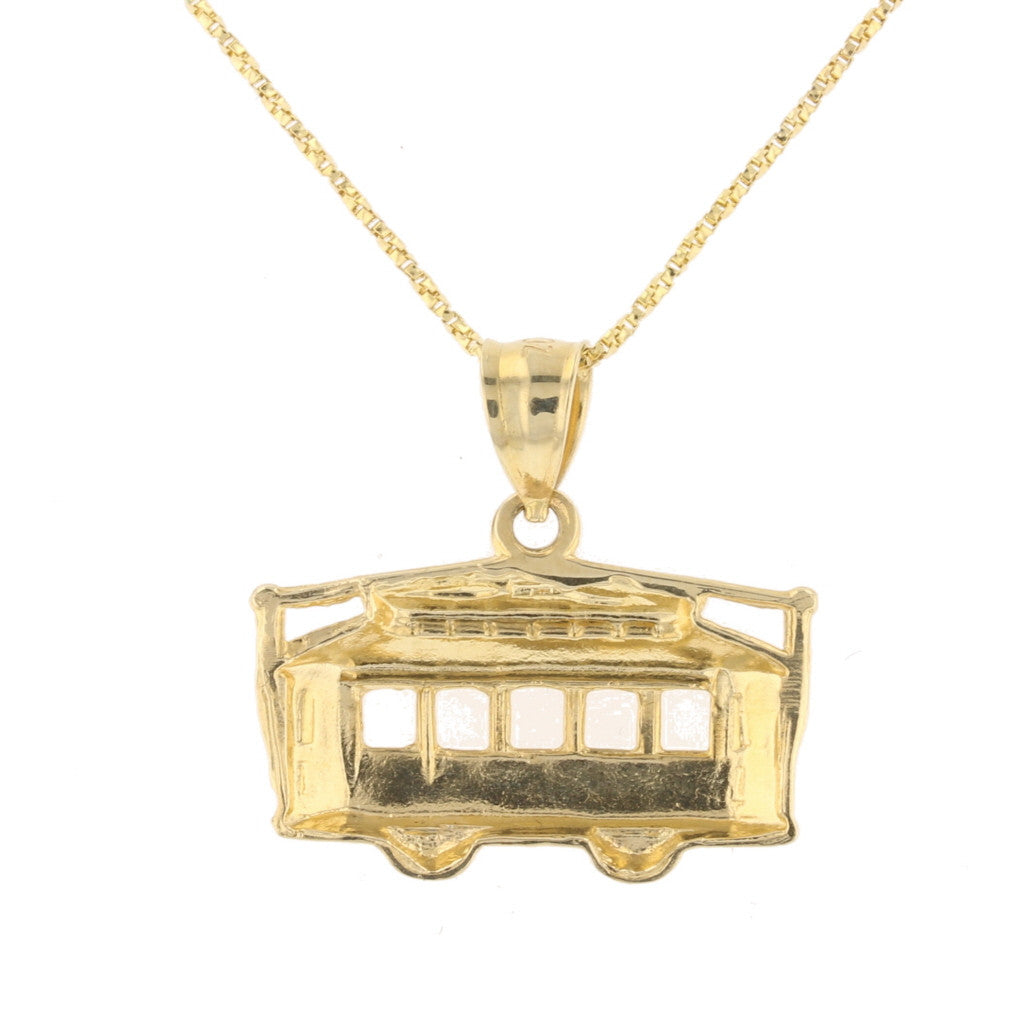 Big 14K Gold Street Cart Pendant - David's Antiques & Jewelry