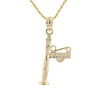 Gold Bourbon Street Sign Pendant - David's Antiques & Jewelry