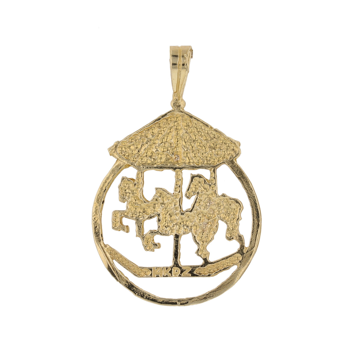 Carousel In Circle Pendant - David's Antiques & Jewelry