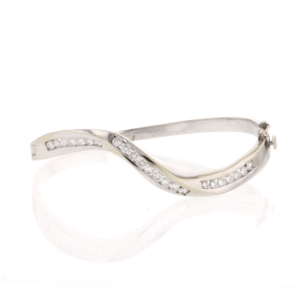 Diamond Cuff in 14k White Gold