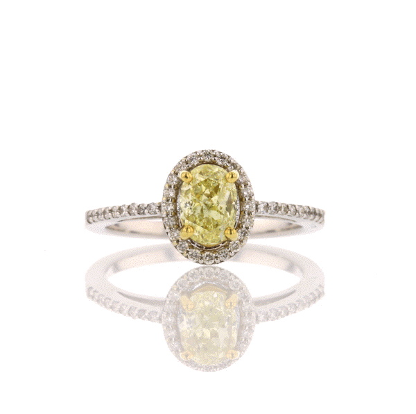 Fancy Yellow Diamond 0.99 Carat Ring